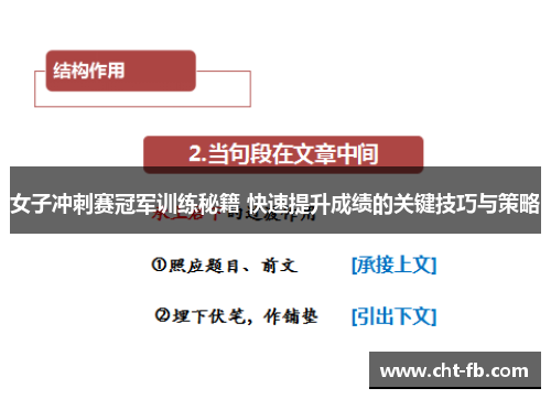 女子冲刺赛冠军训练秘籍 快速提升成绩的关键技巧与策略 女子冲刺赛冠军训练秘籍 快速提升成绩的关键技巧与策略